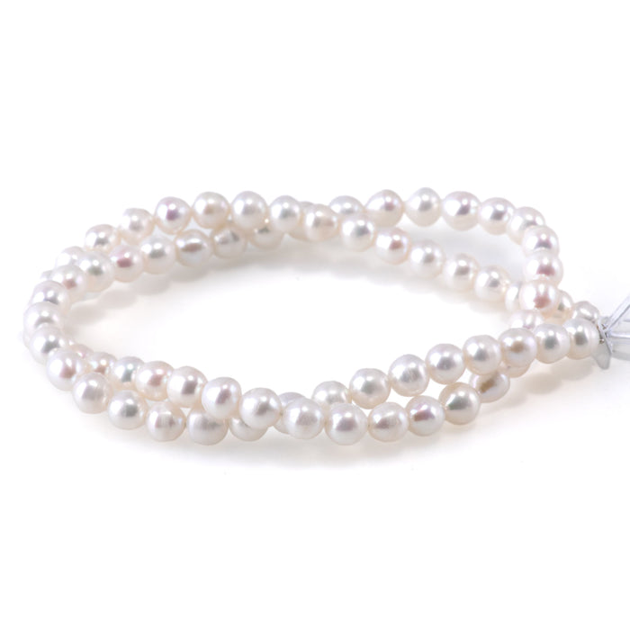 Freshwater Pearl 5-6mm White Rice Nugget Beads
