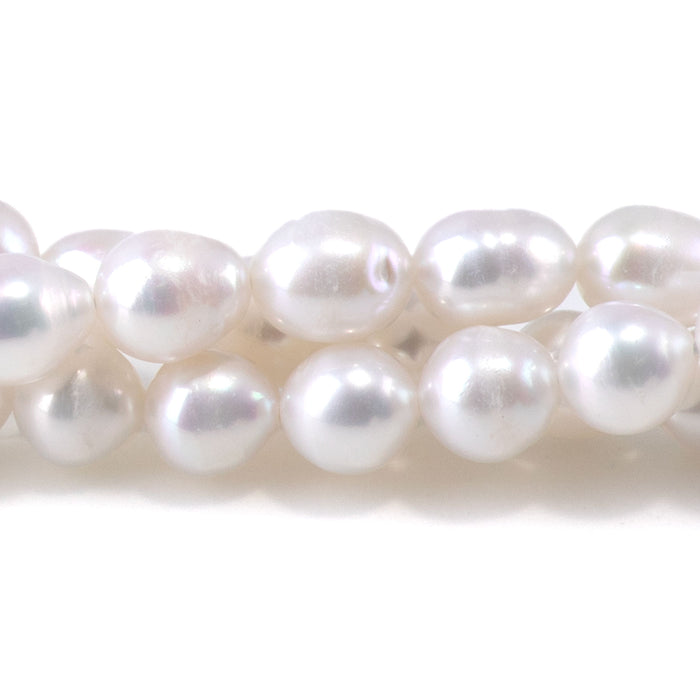 Freshwater Pearl 5-6mm White Rice Nugget Beads