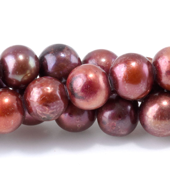 Freshwater Pearl 7-8mm Wine Potato Beads - 15-16 Inch