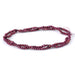 This is a Dakota Stones 5-3mm Freshwater Pearl Dark Pink Potato Gemstone strand of round beads in 15-16 inch strand.