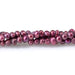 This is a Dakota Stones 5-3mm Freshwater Pearl Dark Pink Potato Gemstone strand of round beads in 15-16 inch strand.