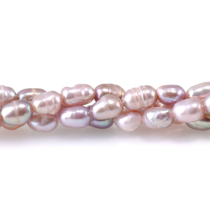Freshwater Pearl 3-4mm Pink Rice Beads