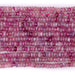 This is a Dakota Stones 2x4mm Pink Tourmaline Thin Gemstone strand with A grade faceted rondelle beads in 15-16 inch strand.