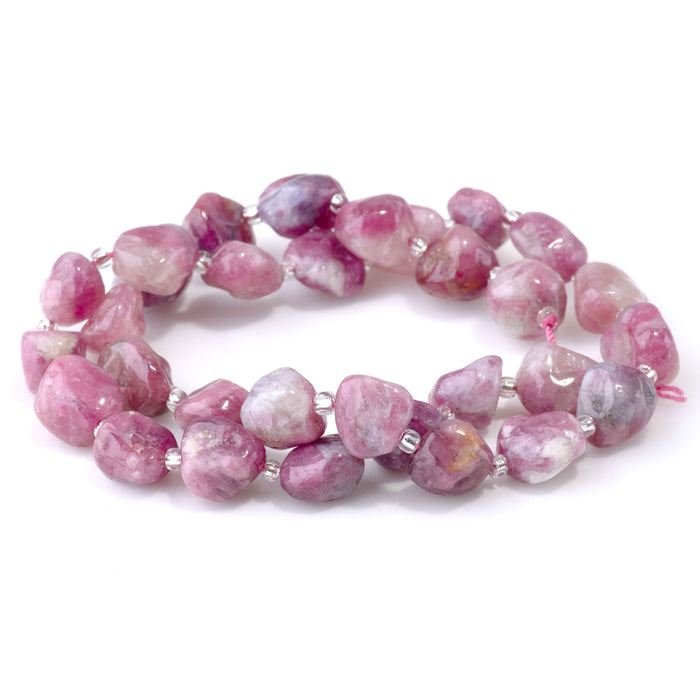 Pink Tourmaline 9x11-10x14mm Tumble Nugget A Grade - 15-16 Inch