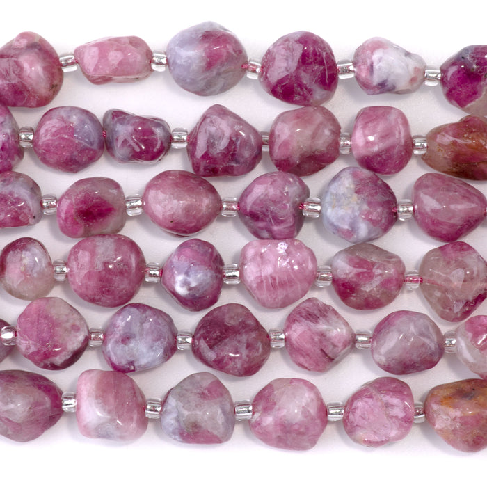 Pink Tourmaline 9x11-10x14mm Tumble Nugget A Grade - 15-16 Inch