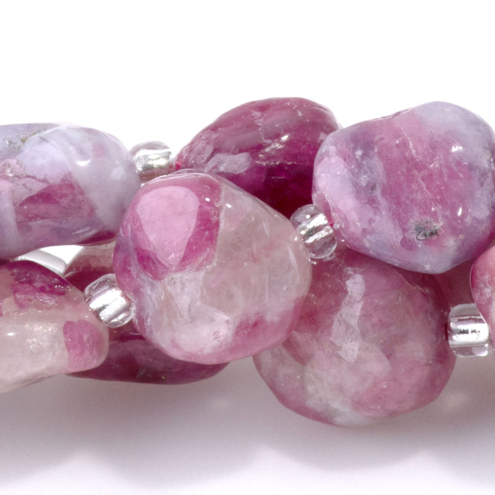 Pink Tourmaline 9x11-10x14mm Tumble Nugget A Grade - 15-16 Inch