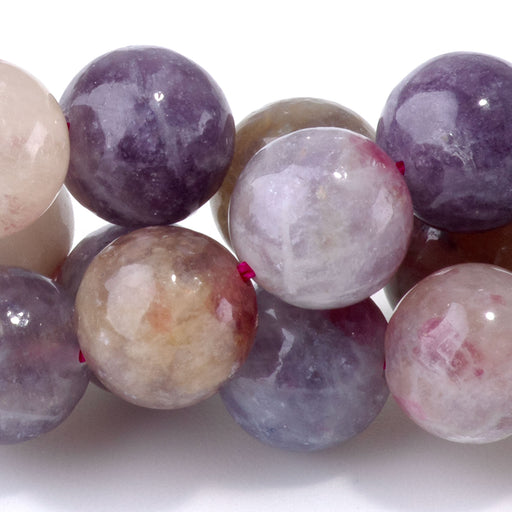 This is a Dakota Stones 10mm Pink Tourmaline Leopidolite Gemstone strand with A grade round beads in 15-16 inch strand.
