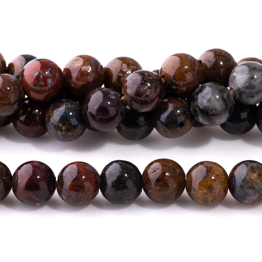 Pietersite 10mm Round - Large Hole Beads
