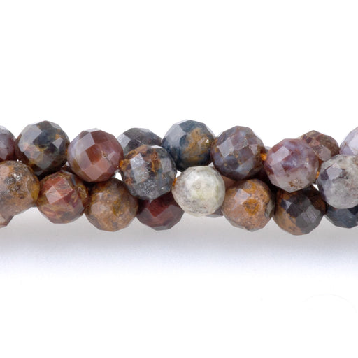This is a Dakota Stones 4mm Pietersite Microfaceted Gemstone strand with round beads in 15-16 inch strand.