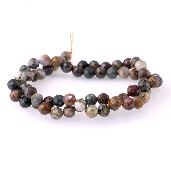 Pietersite 6mm Faceted Round - 15-16 Inch