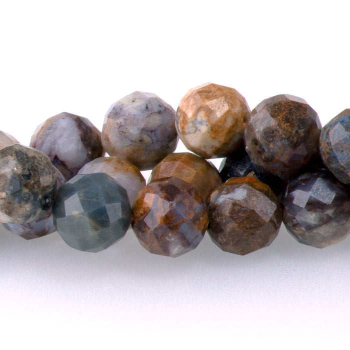 Pietersite 6mm Faceted Round - 15-16 Inch