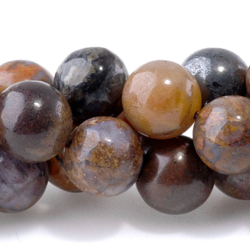 This is a Dakota Stones 8mm Pietersite Gemstone strand with round beads in 8 inch strand.
