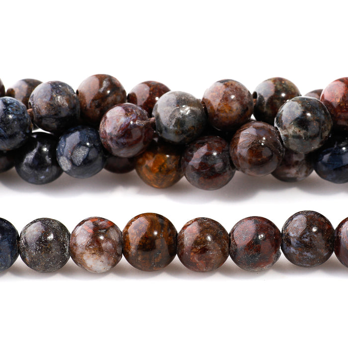 Pietersite 8mm Round - Large Hole Beads