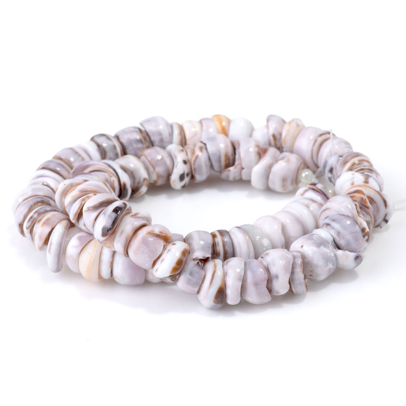 Purple Puka Shell 10-12mm Chip - 15-16 Inch — Dakota Stones