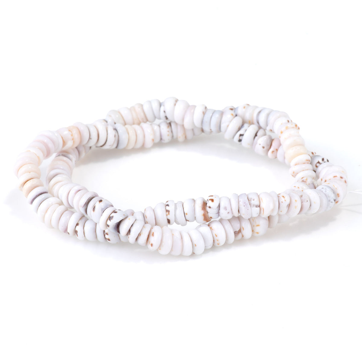 Purple Puka Shell Beads – 6-7mm Chip, 15–16