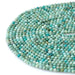 This is a Dakota Stones 4mm Peruvian Turquoise Gemstone strand with A grade faceted round beads in 15-16 inch strand.