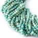This is a Dakota Stones 4mm Peruvian Turquoise Gemstone strand with A grade faceted round beads in 15-16 inch strand.
