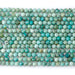 This is a Dakota Stones 4mm Peruvian Turquoise Gemstone strand with A grade faceted round beads in 15-16 inch strand.