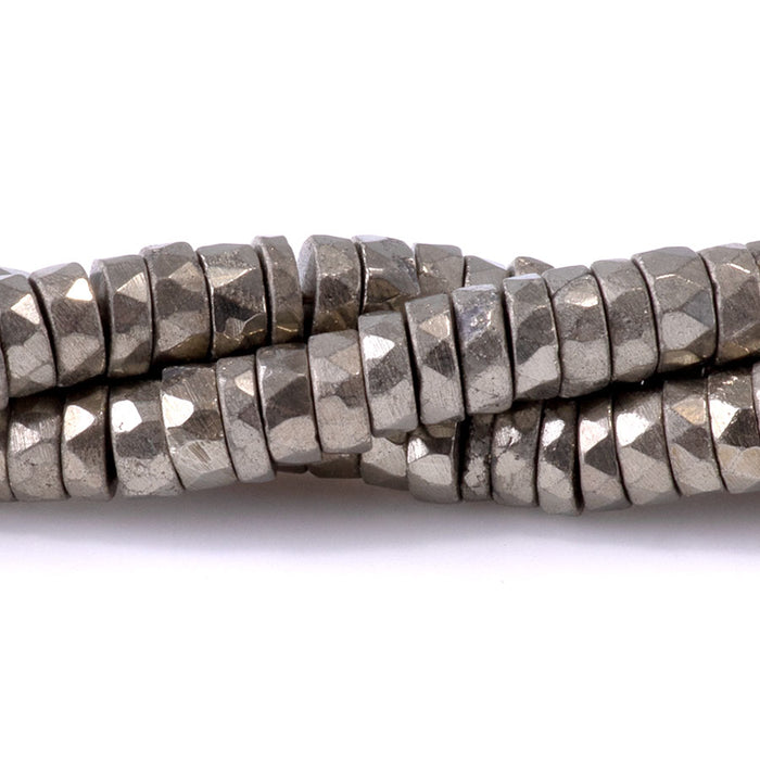 Pyrite 7mm Tyre Faceted - 15-16 Inch