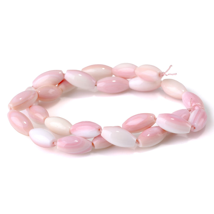 Queen Conch Shell 9x16mm Pink Rice Bead - 15-16