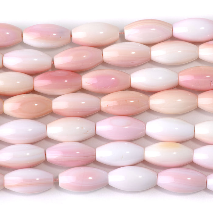 Queen Conch Shell 9x16mm Pink Rice Bead - 15-16