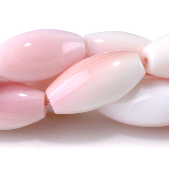 Queen Conch Shell 9x16mm Pink Rice Bead - 15-16