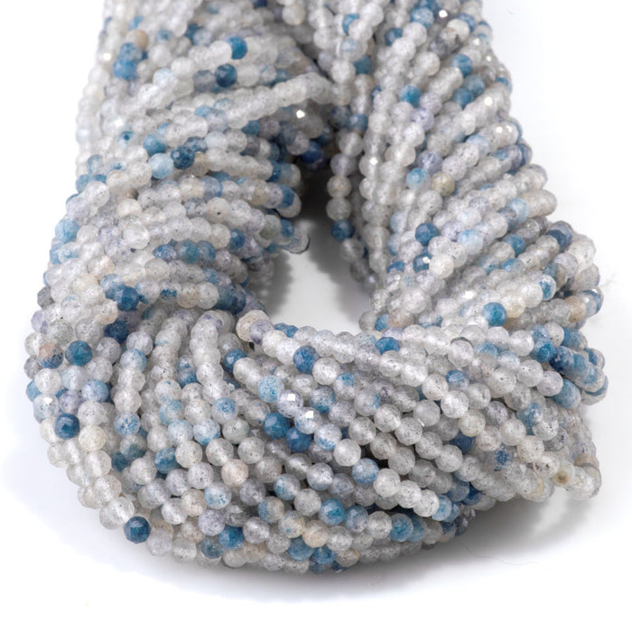 This is a Dakota Stones 3mm Special Price Dyed Quartz Gemstone strand with faceted round beads in 15 inch strand.