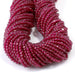 This is a Dakota Stones 3mm Special Price Dyed Red Quartz Gemstone strand with faceted round beads in 15 inch strand.