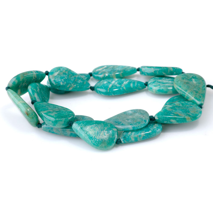 Russian Amazonite 12x22-14x26mm Tear Drop - 15-16 Inch