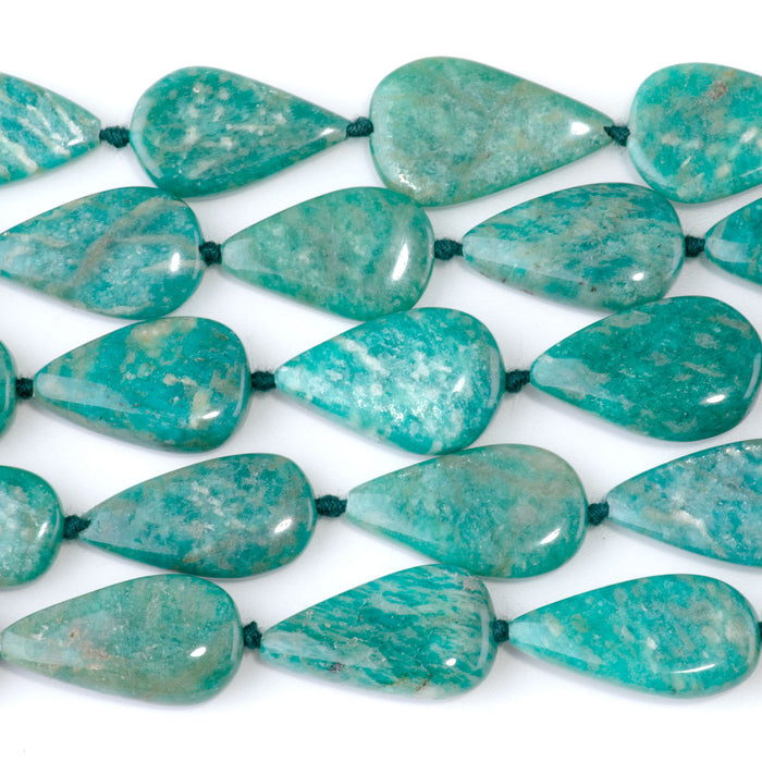Russian Amazonite 12x22-14x26mm Tear Drop - 15-16 Inch