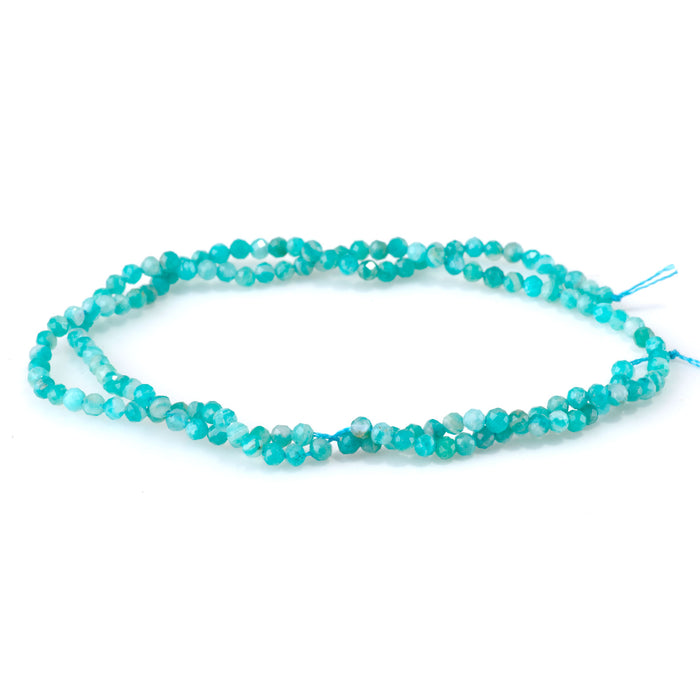 Russian Amazonite 3mm Faceted Round A Grade - 15-16 Inch