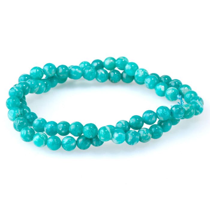 Russian Amazonite 6mm Round AA Grade - 15-16 Inch