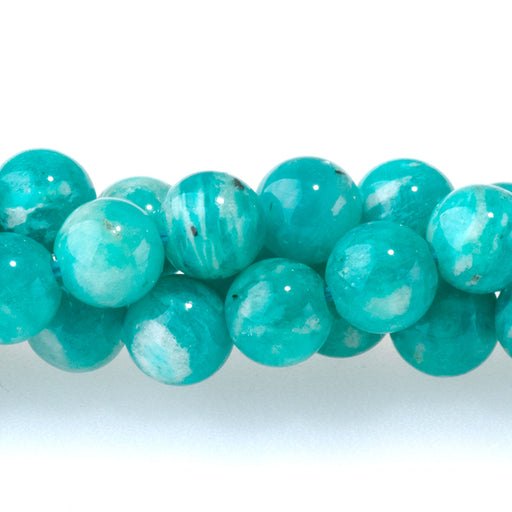 This is a Dakota Stones 6mm Russian Amazonite Gemstone strand with AA grade round beads in 15-16 inch strand.