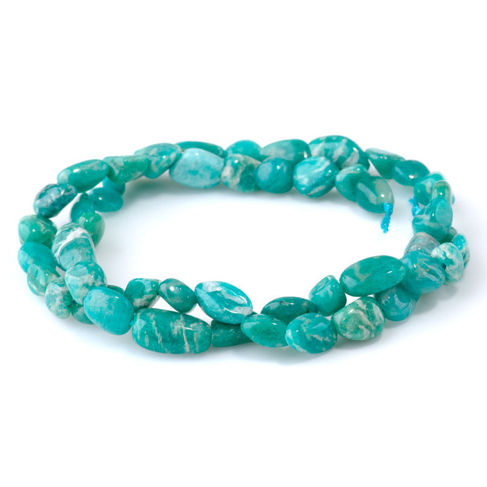 Russian Amazonite 7x9-8x10mm Pebble A Grade - 15-16-Inch