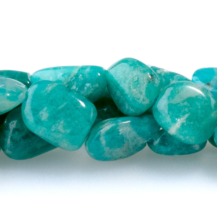 Russian Amazonite 7x9-8x10mm Pebble A Grade - 15-16-Inch