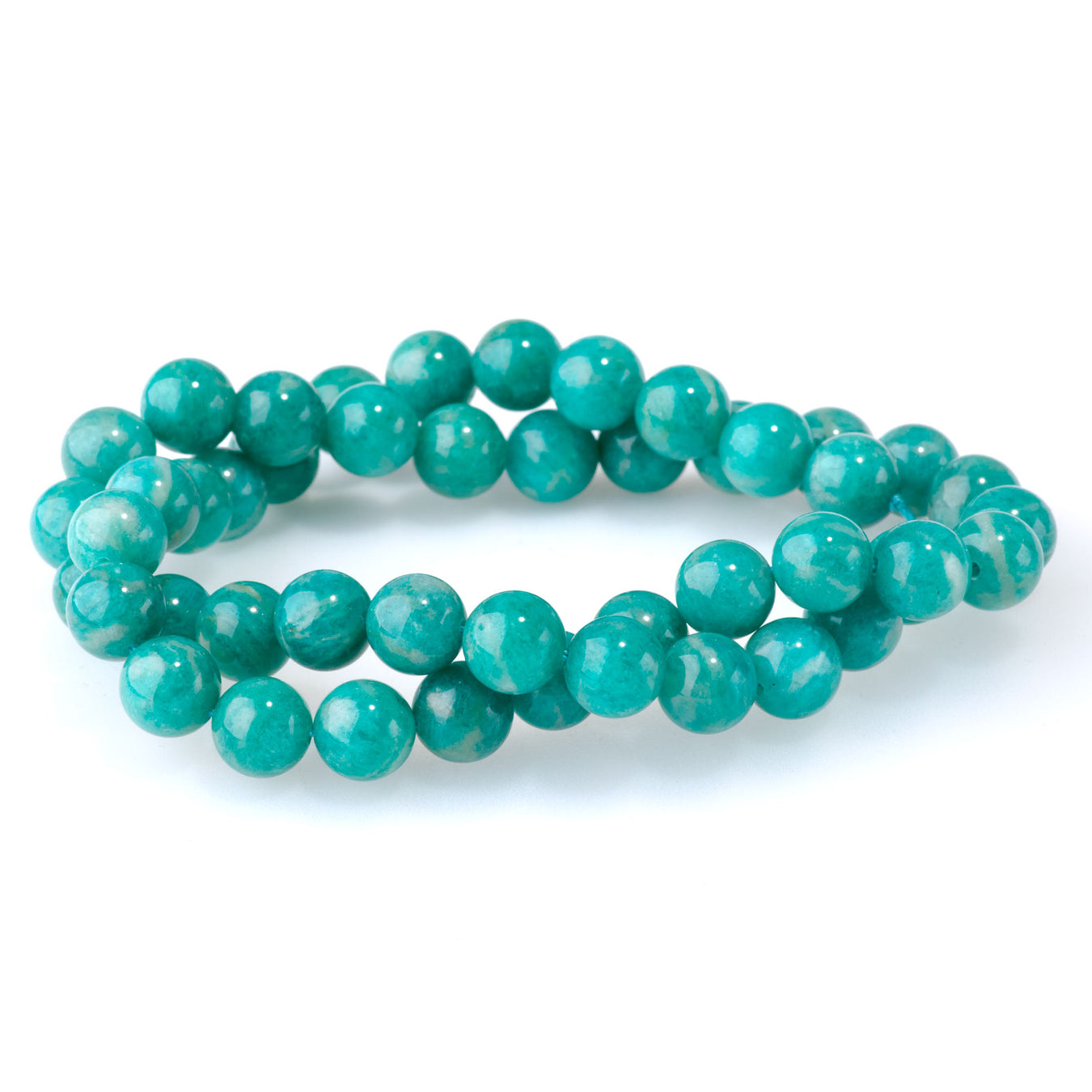 This is a Dakota Stones 8mm Russian Amazonite Gemstone strand with AA grade round beads in 15-16 inch strand.