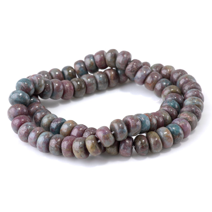 Ruby & Apatite 5x8-6x10mm Irregular Rondelle - 15-16 Inch