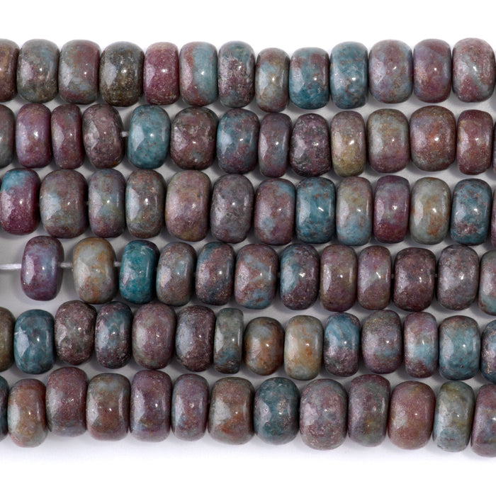 Ruby & Apatite 5x8-6x10mm Irregular Rondelle - 15-16 Inch