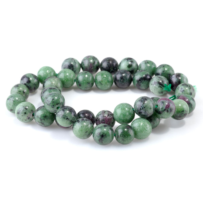 Ruby Zoisite 10mm Round - 15-16 Inch