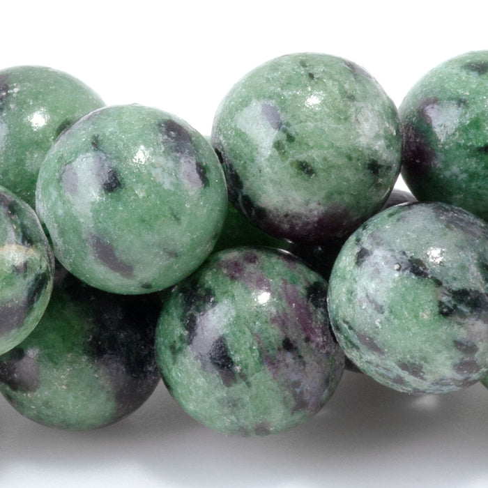 Ruby Zoisite 10mm Round - 15-16 Inch