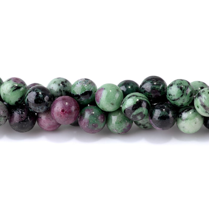 Ruby Zoisite 14mm Round - 15-16 Inch