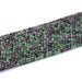 This is a Dakota Stones 4mm Ruby Zoisite Gemstone strand with faceted round beads in 15-16 inch strand.