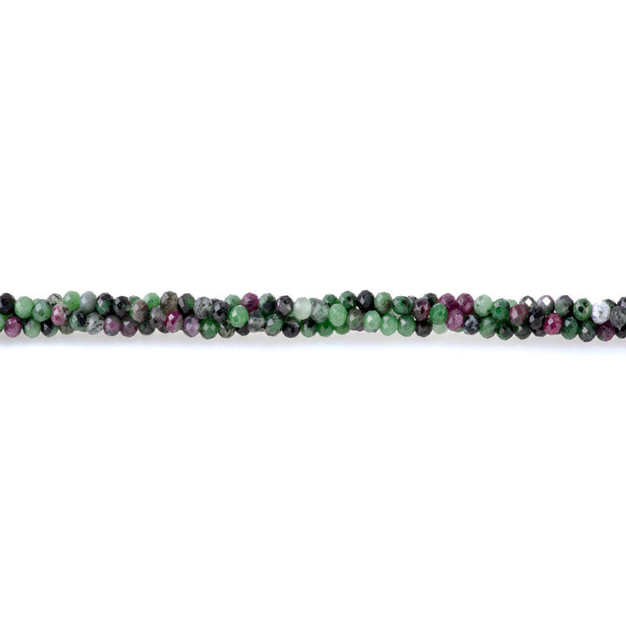 Ruby Zoisite 3x4mm Rondelle Faceted - 15-16 Inch