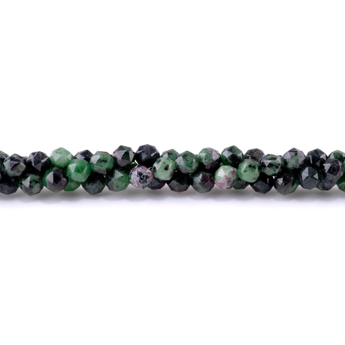 Ruby Zoisite 8mm Double Heart Faceted - 15-16 Inch