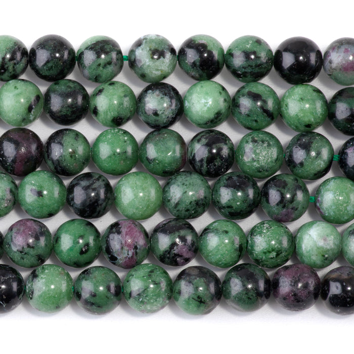 Ruby Zoisite  8mm Round 15-16 Inch
