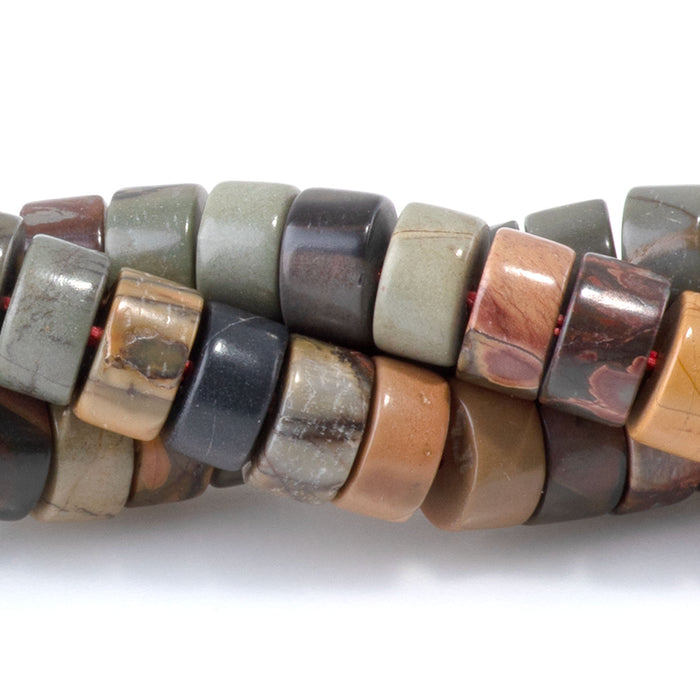 Red Creek Jasper 3x6mm Heishi - 15-16 Inch