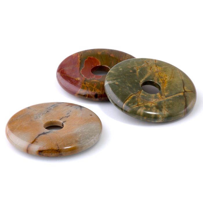 Red Creek Jasper 40mm Donut Pendant