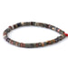 This is a Dakota Stones 6mm Red Creek Jasper Large Hole Gemstone strand with faceted hexagon beads in 8 inch strand.