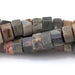 This is a Dakota Stones 6mm Red Creek Jasper Large Hole Gemstone strand with faceted hexagon beads in 8 inch strand.