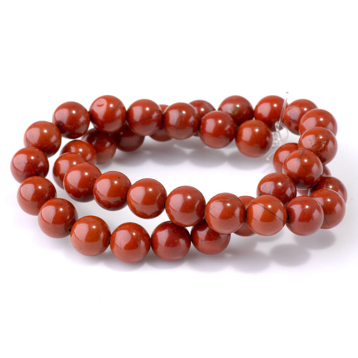 Red Jasper 10mm Round - 15-16 Inch